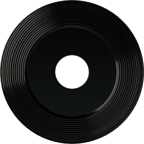Ekena Millwork Adonis Ceiling Medallion (Fits Canopies up to 10 1/4"), 16 1/8"OD x 3 5/8"ID x 1"P, Black Pearl CM16ADBPS - main